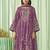 Stylee lifestyle magenta lawn cotton embroidered dress material