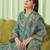 Stylee lifestyle teal lawn cotton embroidered dress material