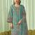 Stylee lifestyle teal lawn cotton embroidered dress material