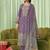 Stylee lifestyle violet lawn cotton embroidered dress material