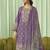 Stylee lifestyle violet lawn cotton embroidered dress material