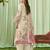 Stylee lifestyle cream lawn cotton embroidered dress material