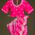pink vichitra silk blend embroidered leheriya saree
