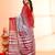 red cotton saree with running blouse