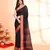 black red cotton saree with running blouse