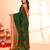 green and red cotton saree with running blouse