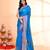 blue cotton saree with running blouse