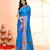 blue cotton saree with running blouse