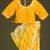 yellow vichitra silk blend embroidered leheriya saree
