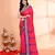 pink and blue cotton saree with running blouse