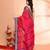 pink and blue cotton saree with running blouse