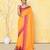 orange and pink cotton saree with running blouse