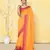 orange and pink cotton saree with running blouse