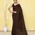 coffee brown cotton saree with running blouse