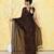 coffee brown cotton saree with running blouse