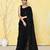 black cotton saree with running blouse