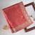 peach organza silk blend saree