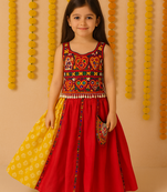 Navratri pink ghagra choli for girls