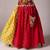 Navratri red rayon lehenga set for girls