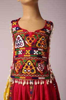 Navratri pink ghagra choli for girls 3