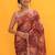 maroon faux georgette party wear saree
