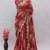 maroon faux georgette party wear saree