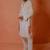Yellow handwork kurta with handpaint stole