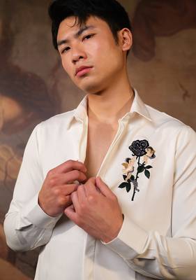 White plain crepe shirt 2