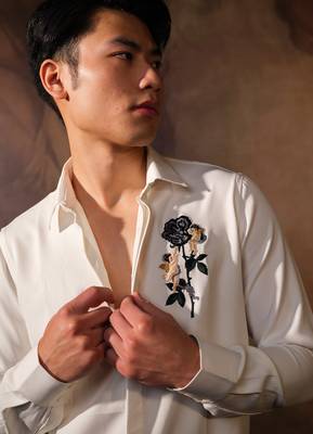 White plain crepe shirt 3