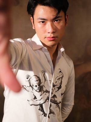 White printed crepe shirt 3