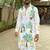 Pichwai ele and peacock handpaint kurta