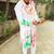 Lotus handpainted kurta and handpaint stole