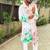 Lotus handpainted kurta and handpaint stole