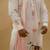 Handpaint kurta with baby pink handwork stole