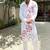 Floral maroon hanpaint kurta
