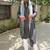 Black mirror kurta with stole