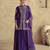 PURPLE EMBROIDERED PALAZZO SUIT