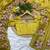 mustard yellow gold crush embroidered cut work saree