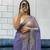 blue fendy silk blend diamond work saree with blouse