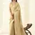 Beige woven linen tissue silk saree