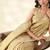 Beige woven linen tissue silk saree