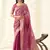 Dark pink woven linen tissue silk saree