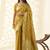 Mustard woven linen tissue silk saree