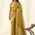 Mustard woven linen tissue silk saree