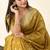 Mustard woven linen tissue silk saree
