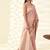 Baby pink woven linen tissue silk saree