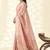 Baby pink woven linen tissue silk saree