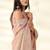 Baby pink woven linen tissue silk saree