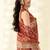 Dark orange woven linen tissue silk saree