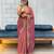 purple fendy silk blend diamond work saree with blouse